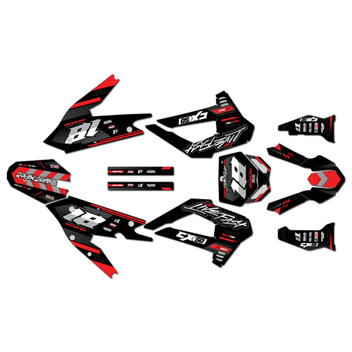 cobra cx50srx-fwe graphics kit 2021-2025 rebel series red