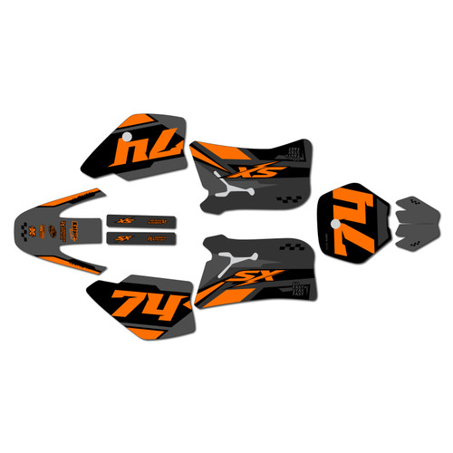 ktm 50sx graphics kit 1998-2001 prestige series orange-shift