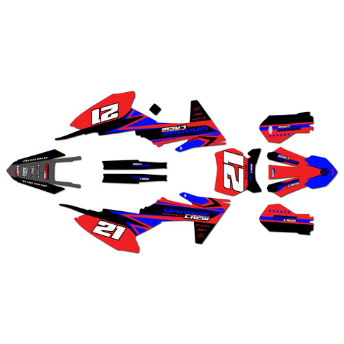 ktm 50sx graphics kit 2024-2026 crew series red