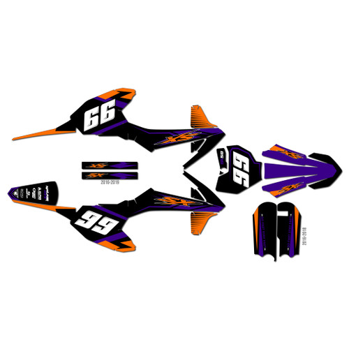 ktm 50sx graphics kit 2020-2023 bold series purple