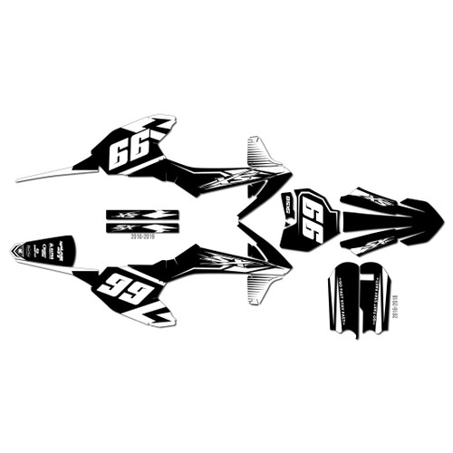 ktm 50sx graphics kit 2020-2023 bold series white