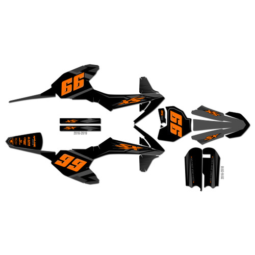 ktm 50sx graphics kit 2020-2023 bold series orange-shift