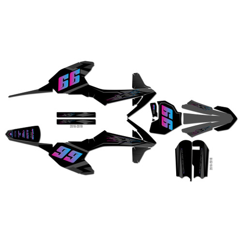 ktm 50sx graphics kit 2019 bold series magenta-shift