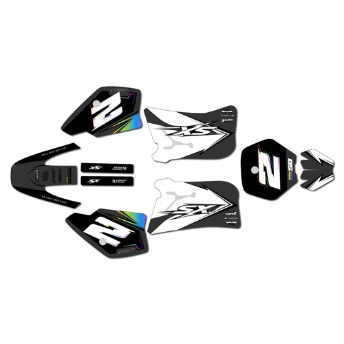 ktm 50sx graphics kit 1998-2001 razor series rainbow