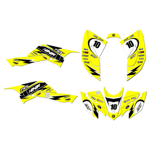 honda trx400ex graphics kit 2008-2016 speed series yellow
