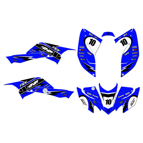 honda trx400ex graphics kit 2008-2016 speed series blue
