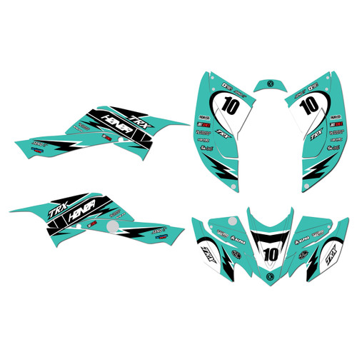 honda trx400ex graphics kit 2008-2016 speed series teal
