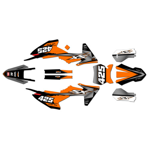 ktm 50sx graphics kit 2024-2026 screech series orange