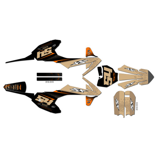 ktm 50sx graphics kit 2019 fatality series tan