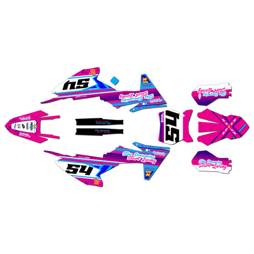 ktm 50sx graphics kit 2024-2026 split series magenta