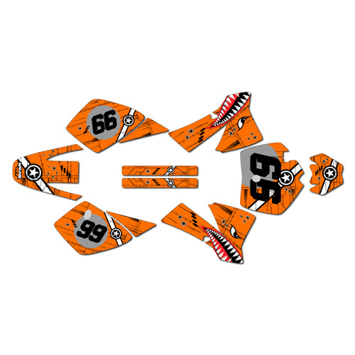 ktm 50sx graphics kit 2002-2008 predator series orange