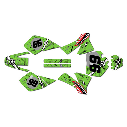 ktm 50sx graphics kit 2002-2008 predator series green