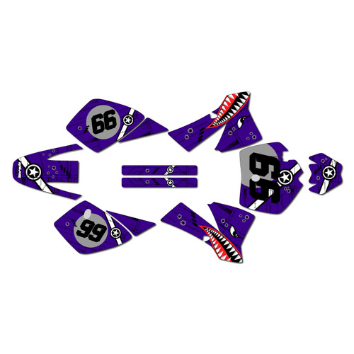 ktm 50sx graphics kit 2002-2008 predator series purple