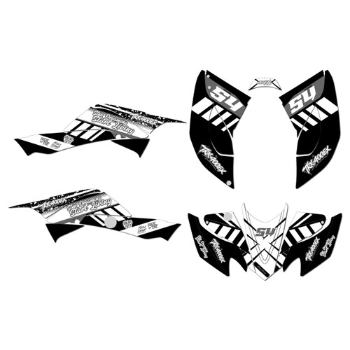 honda trx400ex graphics kit 2008-2016 split series white