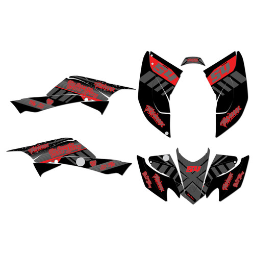 honda trx400ex graphics kit 2008-2016 split series red-shift