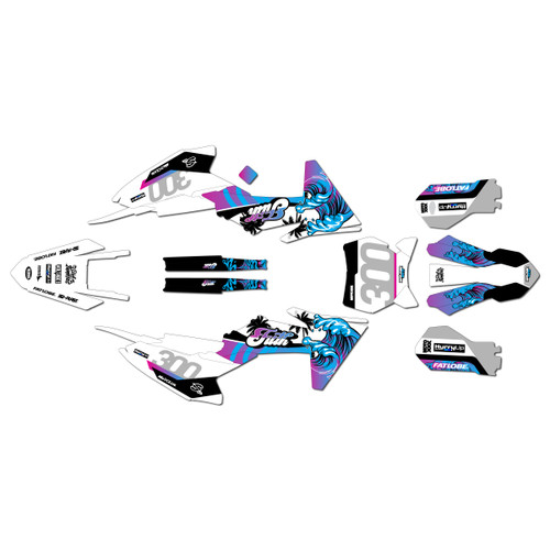 ktm 50sx graphics kit 2024-2026 surfs-up series magenta