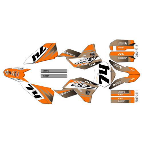 ktm 50sx graphics kit 2009-2015 prestige series tan