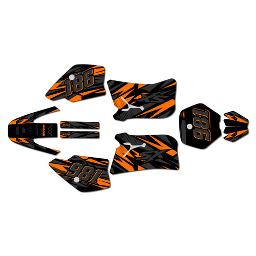 ktm 50sx graphics kit 1998-2001 twitch series orange