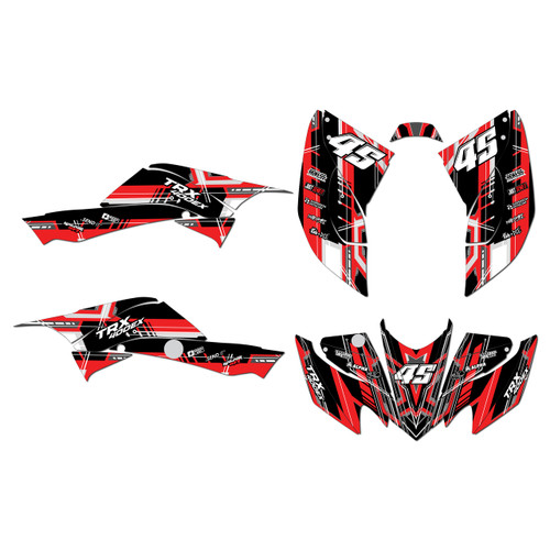 honda trx400ex graphics kit 2008-2016 swift series red
