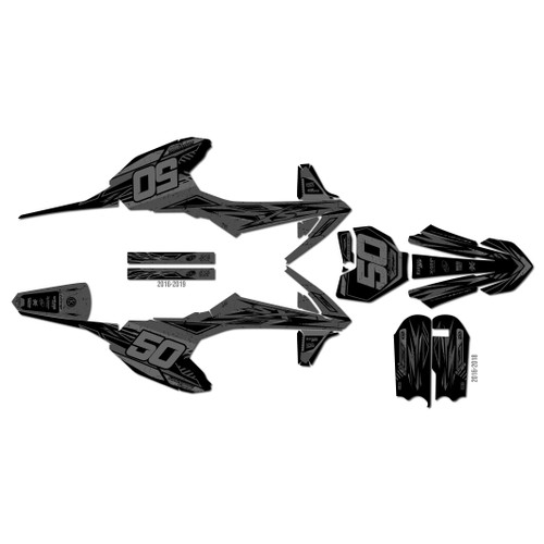 ktm 50sx graphics kit 2020-2023 guard series smoke