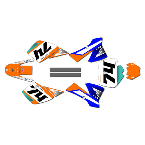 ktm 50sx graphics kit 2002-2008 prestige series teal