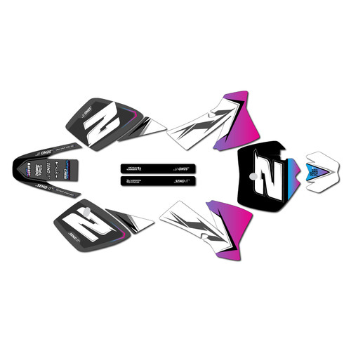 ktm 50sx graphics kit 2002-2008 razor series magenta