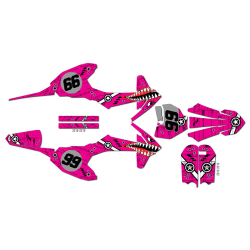 ktm 50sx graphics kit 2020-2023 predator series magenta