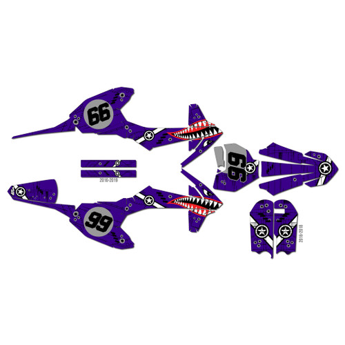 ktm 50sx graphics kit 2020-2023 predator series purple
