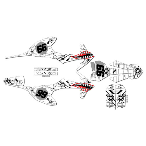 ktm 50sx graphics kit 2020-2023 predator series white