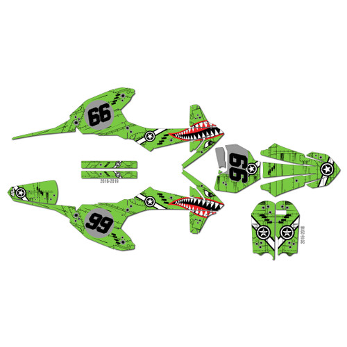 ktm 50sx graphics kit 2019 predator series green