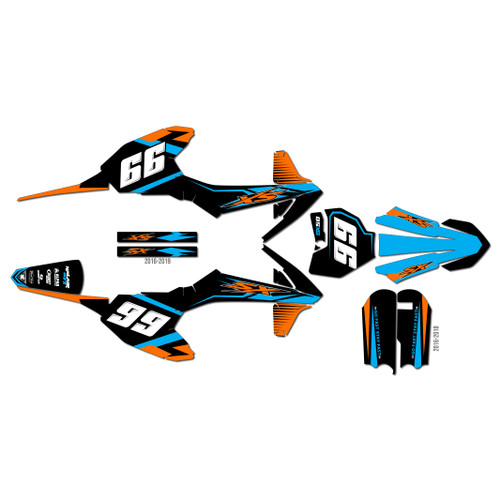 ktm 50sx graphics kit 2016-2018 bold series cyan