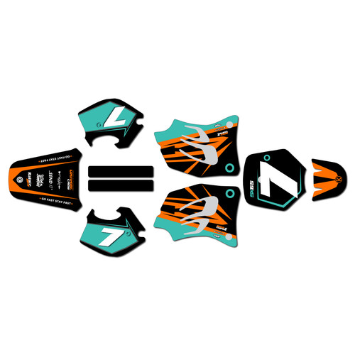 ktm 65sx graphics kit 1998-2001 bold series teal