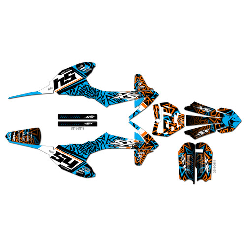 ktm 50sx graphics kit 2016-2018 cyrus series cyan