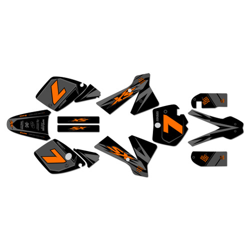ktm 65sx graphics kit 2002-2008 bold series orange-shift