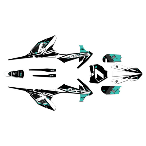 ktm 65sx graphics kit 2016-2023 bash series teal