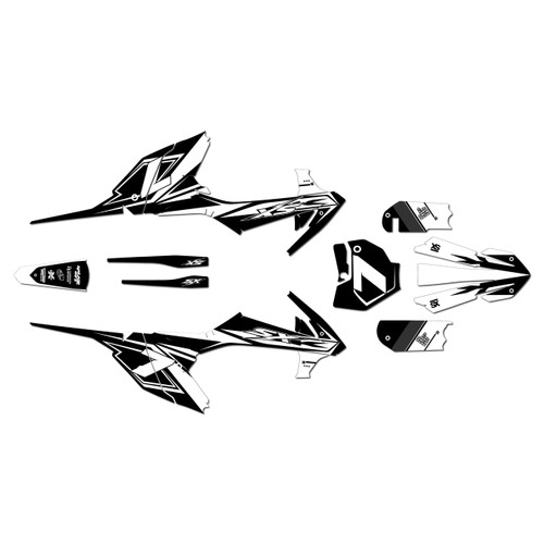ktm 65sx graphics kit 2016-2023 bash series white