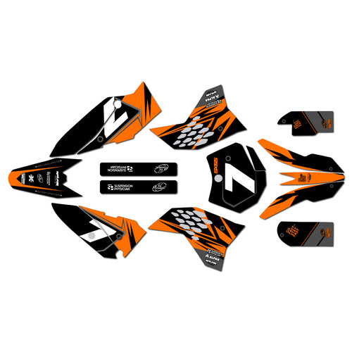 ktm 65sx graphics kit 2009-2015 bold series orange