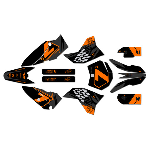 ktm 65sx graphics kit 2009-2015 bold series orange-shift