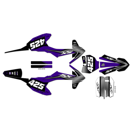 ktm 50sx graphics kit 2020-2023 seize series purple