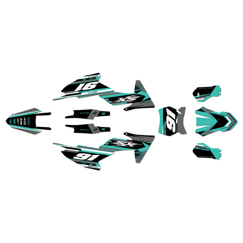 ktm 65sx graphics kit 2024-2026 coil series teal