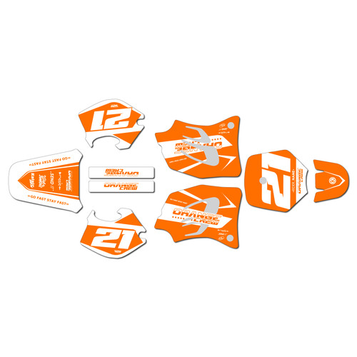 ktm 65sx graphics kit 1998-2001 orange-crew series orange