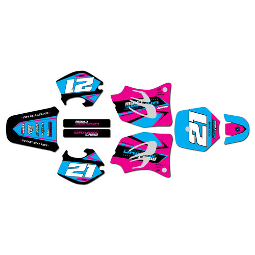 ktm 65sx graphics kit 1998-2001 orange-crew series magenta