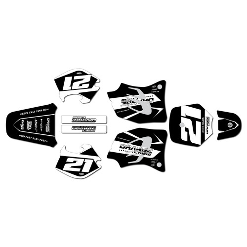 ktm 65sx graphics kit 1998-2001 orange-crew series white