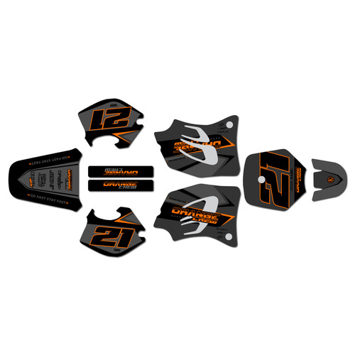 ktm 65sx graphics kit 1998-2001 orange-crew series orange-shift