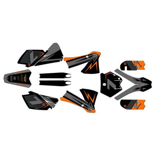 KTM 85SX & 105SX graphics kit 2003-2005 bash series orange