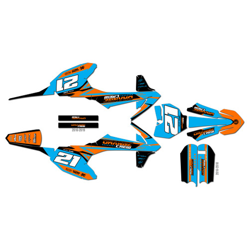 ktm 50sx graphics kit 2016-2018 og-crew series cyan
