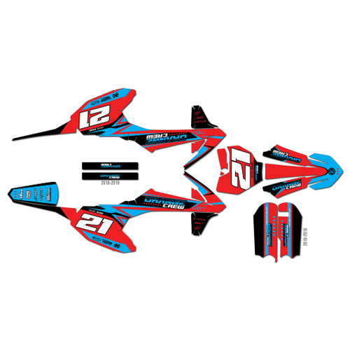 ktm 50sx graphics kit 2016-2018 og-crew series red