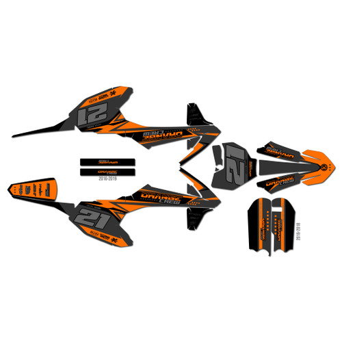 ktm 50sx graphics kit 2016-2018 og-crew series orange-shift
