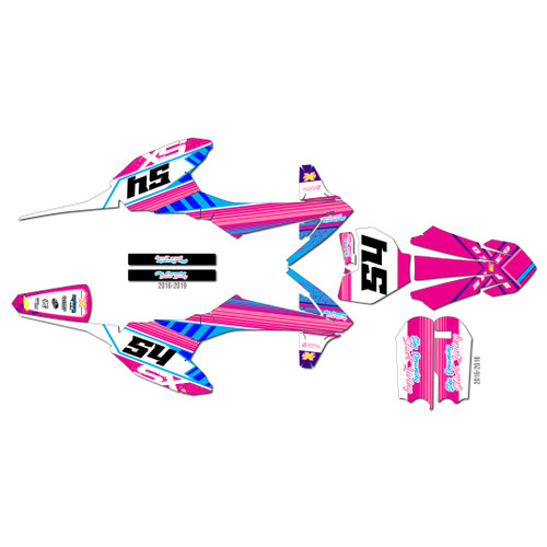 ktm 50sx graphics kit 2020-2023 split series magenta