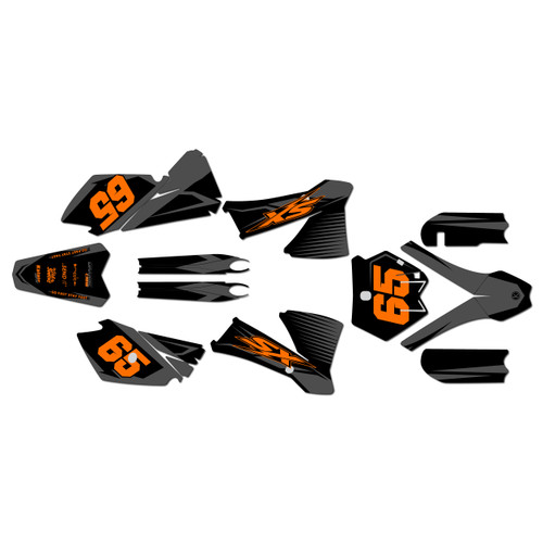 ktm 85sx graphics kit 2003-2005 bold series orange-shift